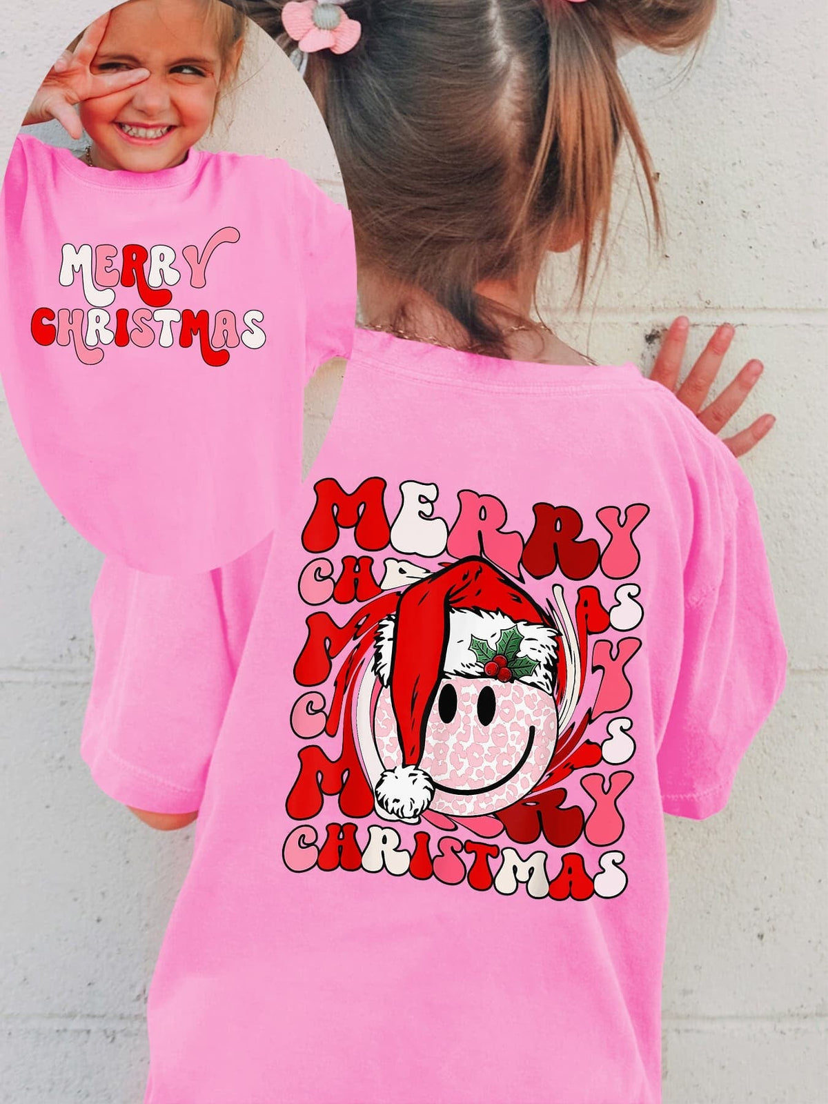 Girls' Christmas T-Shirt Merry Christmas Kids Clothes Holiday Cotton Tee Top Festive Kids Wear Christmas Party Outfit for Girl
