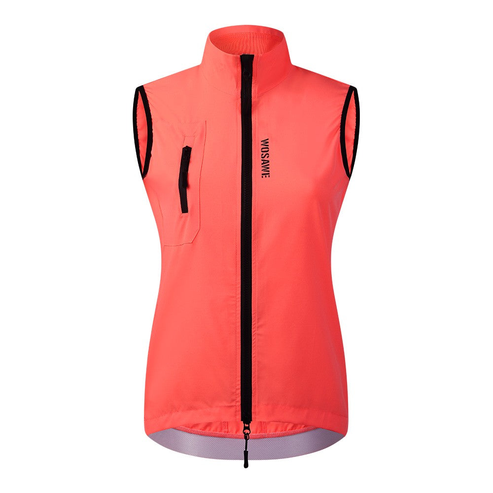 WOSAWE Women's Cycling Jacket Windbreaker Windproof Bike Vest Running Riding MTB Road Bike Tops