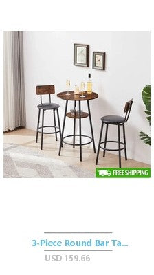 Rectangular Kitchen Dining Table Compact Design Farmhouse Style Reclaimed Wood Look Block Legs Seats 4 Indoor Use Dining Room
