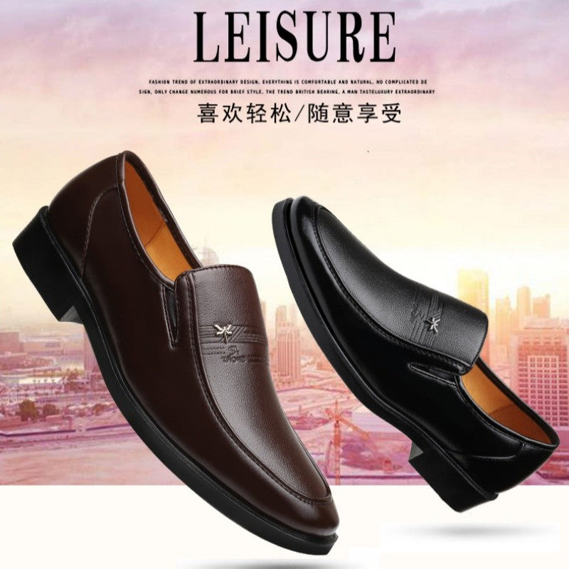 Leather Shoes Men's Business Shoes Luxury Brand Loafers Dress Moccasins Breathable Slip on Black Driving Shoes Male Formal Shoes