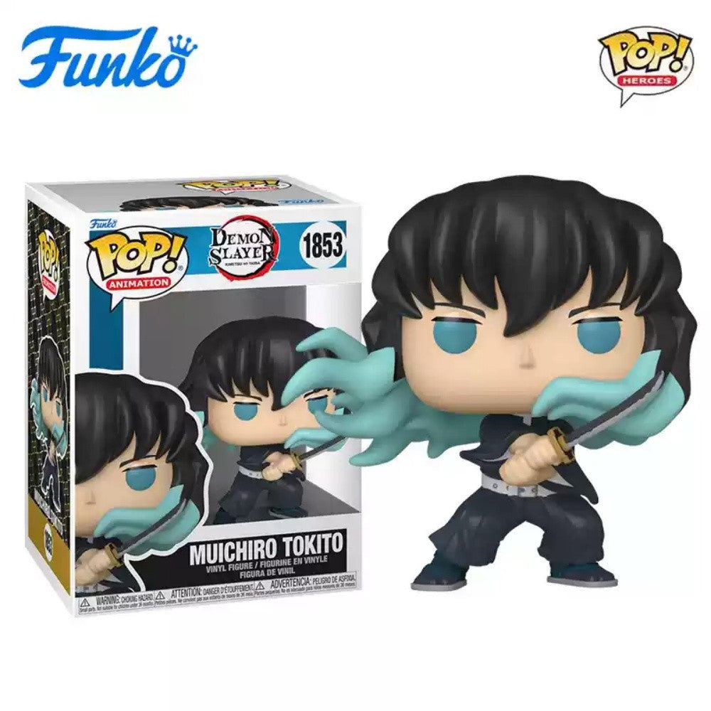Funko Pop Demon Slayer Series Action Figure Muichiro Tokito Nine Pillars Flame God Anime Statue Dolls Collectible Toys Kids Gift
