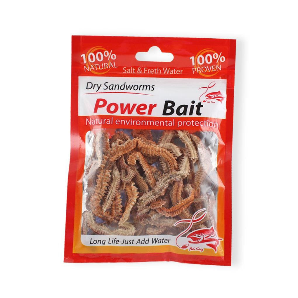 1Bag Dry Sandworms Fishing Lure Eco-friendly Fish Bait Portable Seductive Food For Aquatic Animals Enticement Usage 10g