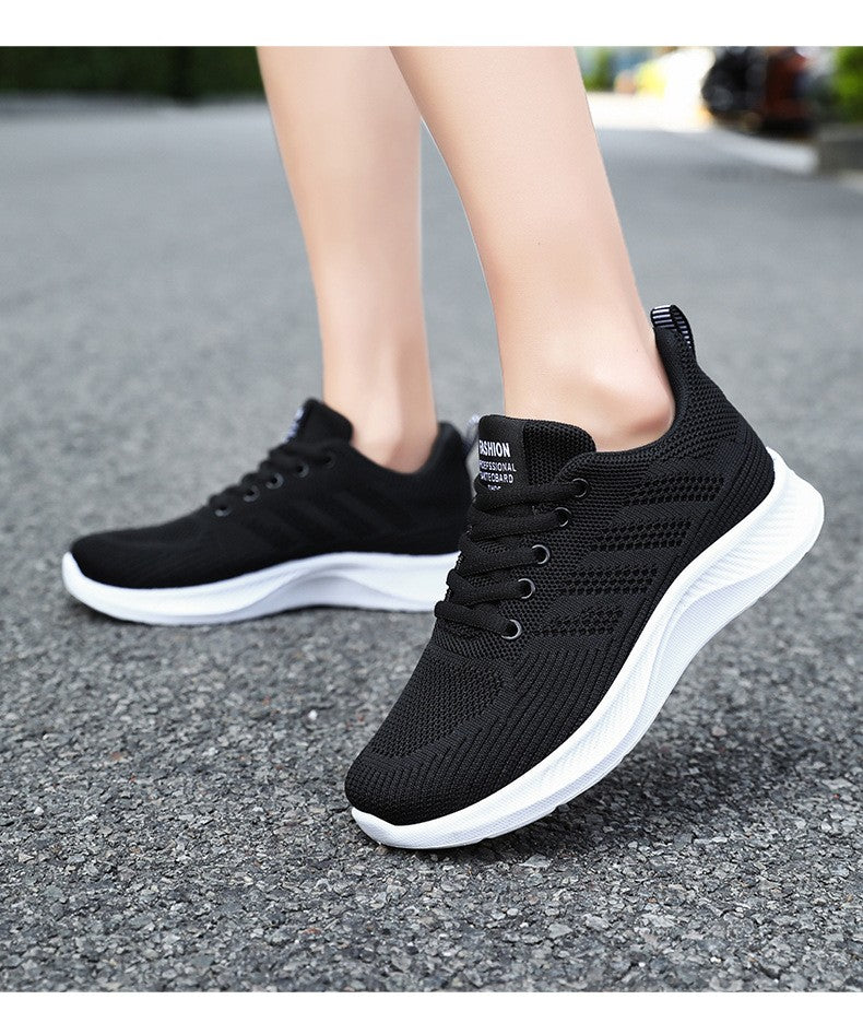 Litfun Women's Casual Sports Shoes Fashion Female Soft Bottom Sneakers Breathable Mesh Running Shoes Leisure Light Flats Shoes