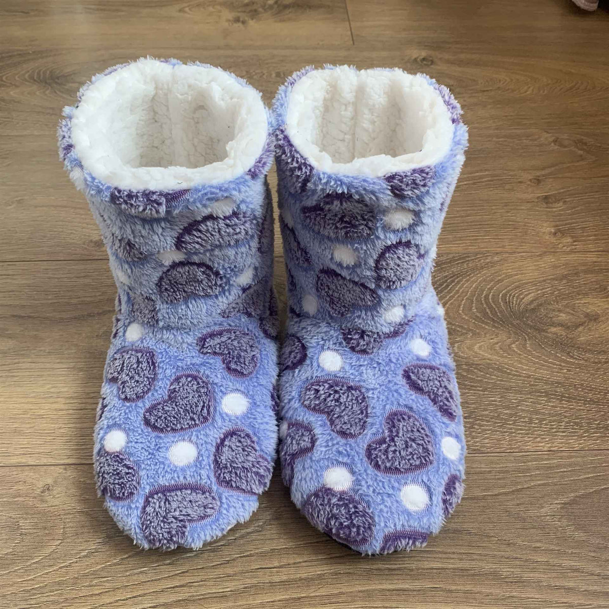 Women Soft Sole Boots Slippers Ankle Shoes Winter Indoor Plush Thickened Warm Fur Slippers Platform Shoes Home Boots Footwear