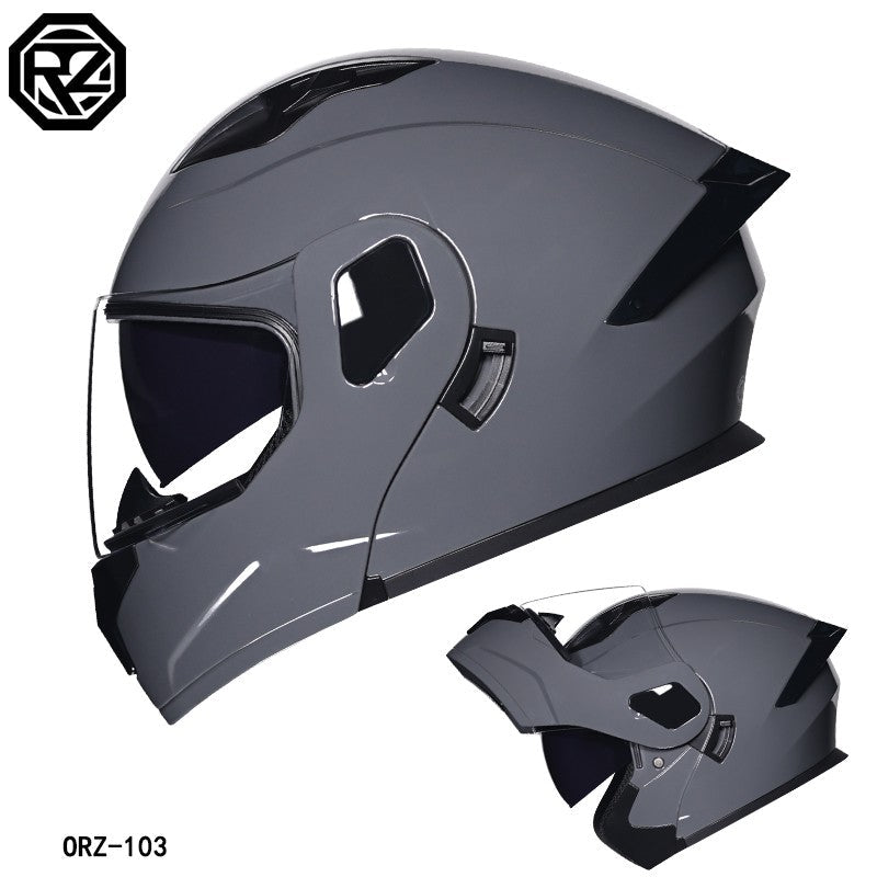 ORZ's latest high-quality motorcycle modular flip helmet ABS material dual lens full helmet DOT batch
