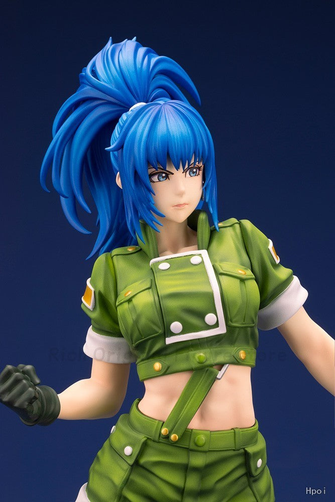 ?In Stcgk?Original Kotobukiya SNK Beauty Girl Series THE KING OF FIGHTERS '97 Leona Heidern Model Toy Statue