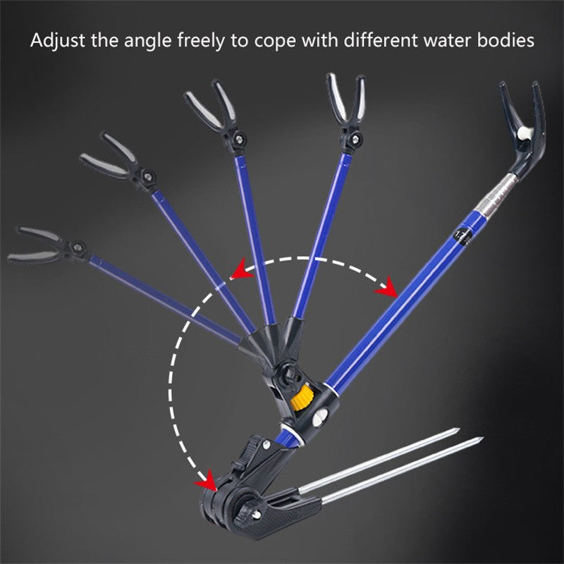 1.7M/2.1M/2.4M New Stainless Steel Thickened Telescopic Fishing Rod Bracket Fishing Rod Dual Purpose Bracket Fishing Rod Holder
