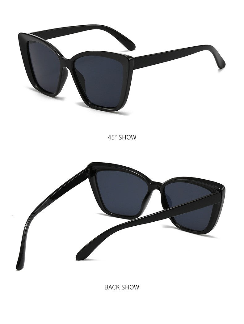 Fashion Street Trend Cat Eye Sunglasses Women Leopard Square Frame Sun Glasses UV400 Lady Brand Designer Eyewear ????? ??? ?????