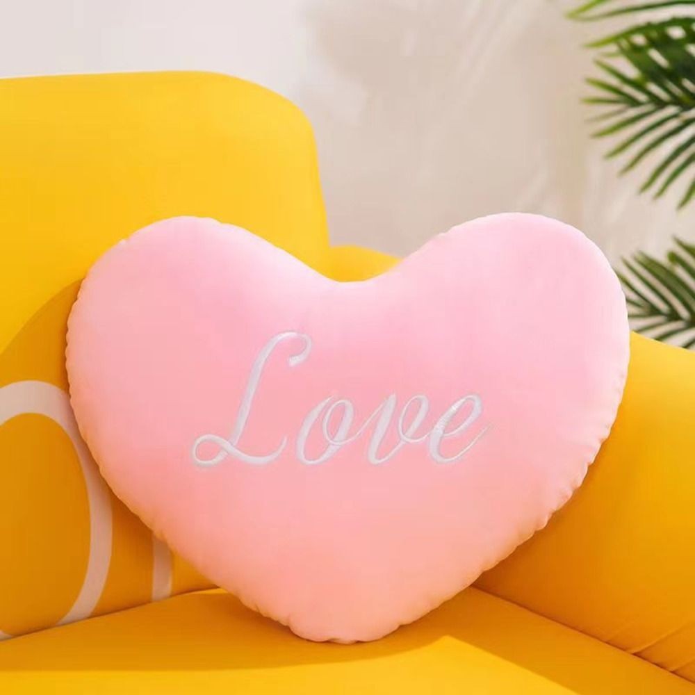 15//20cm Pink Soft Pillow Red Heart Shape Pillow Plush Pillow Valentines Day Throw Pillow Cotton Cushion Home Decor Lover Gift
