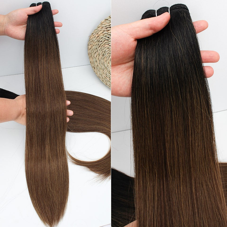 Russia Straight Hair Weave Bundles 65cm 200G Fiber Synthetic Hair Extensions Bio Protein Heat Resistant Ponytail Cosplay Hair