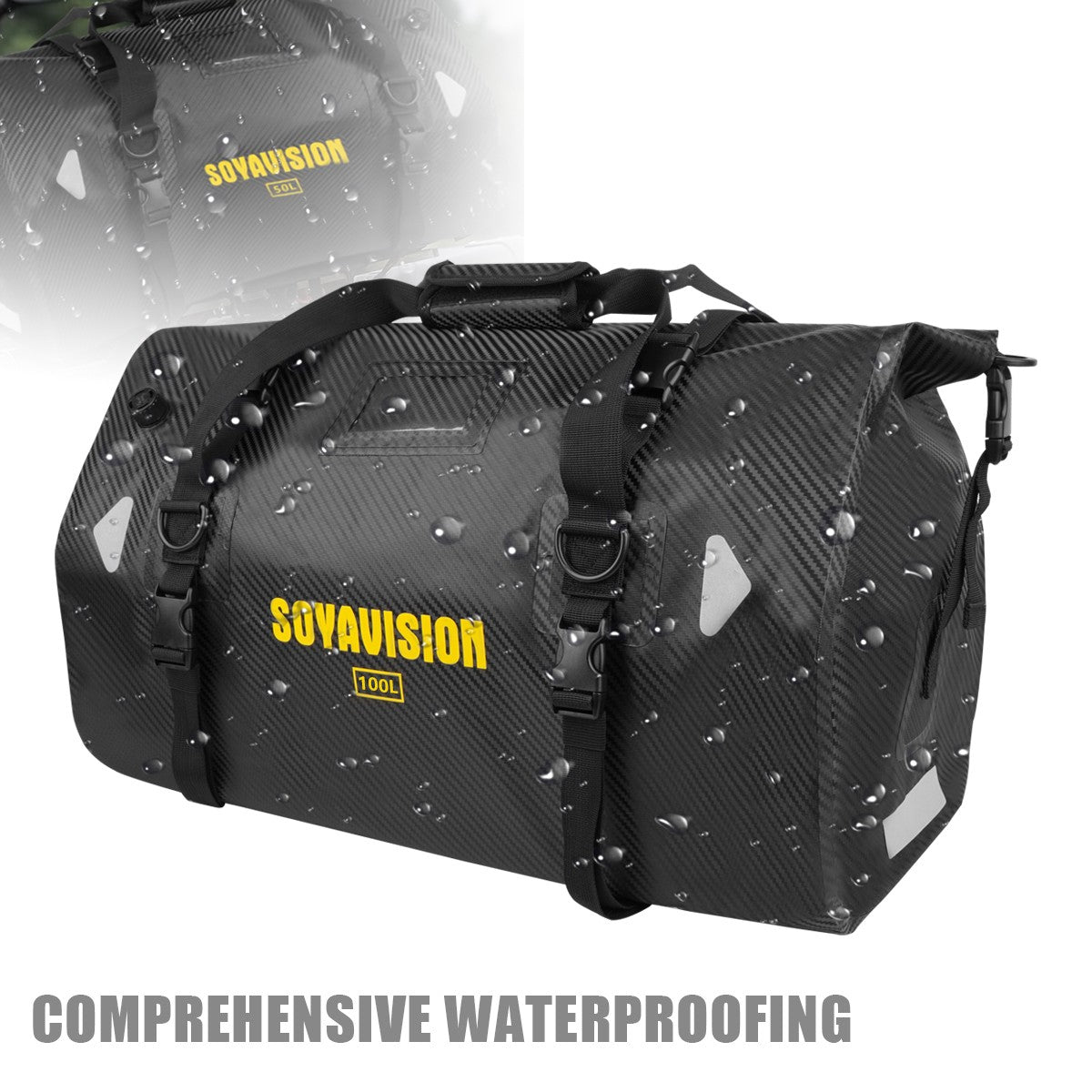 Universal Motorcycle Waterproof Tail Bags Back Seat Bags Cycling Camping Travel Bag Motorbike Scooter Sport Luggage Pack 66L 40L