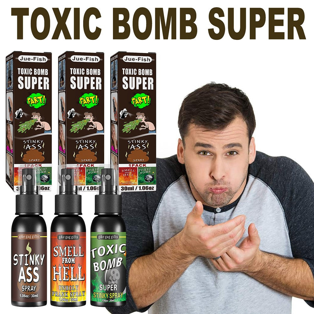 1-3PCS Fart Spray Can Stink Bomb 30ml Fart Gag Spray Prank Joke Novelty Smelly Stinky Sprayer Non-Toxic Halloween Party Supplies
