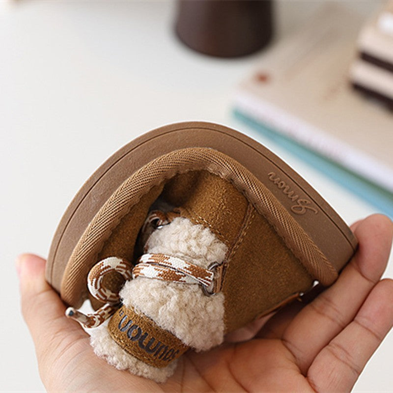 2025 New Winter Children Snow Boots Warm Plush Rubber Sole Toddler Kids Sneakers Infant Shoes Fashion Boys Girls Boots EU 21-30