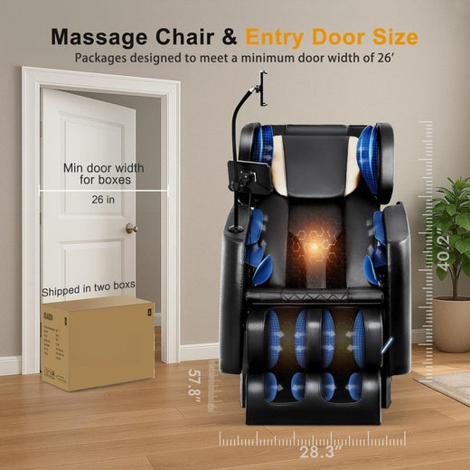 2025 Massage Chair, Zero Gravity Massage Chair Full Body Recliner w/Heat Therapy, 10 Fix Rollers, 20 Airbag, 6 Auto Mode, Extend