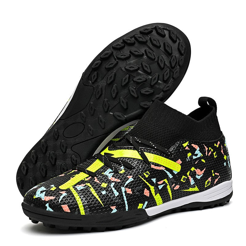 LiXingMing Football Boots Men White Professional High-Tops Soccer Society Cleats Football Shoes Non-Slip Match Training Sneaker