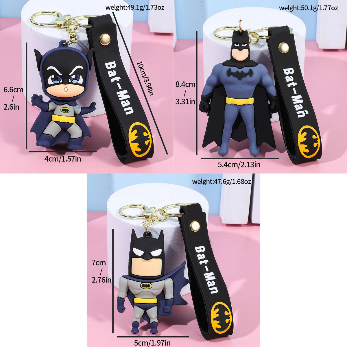 Anime Harley Quinn cartoon Marvel Batman Joker image doll bag keychain cute pendant Wonder Woman car accessories keychain