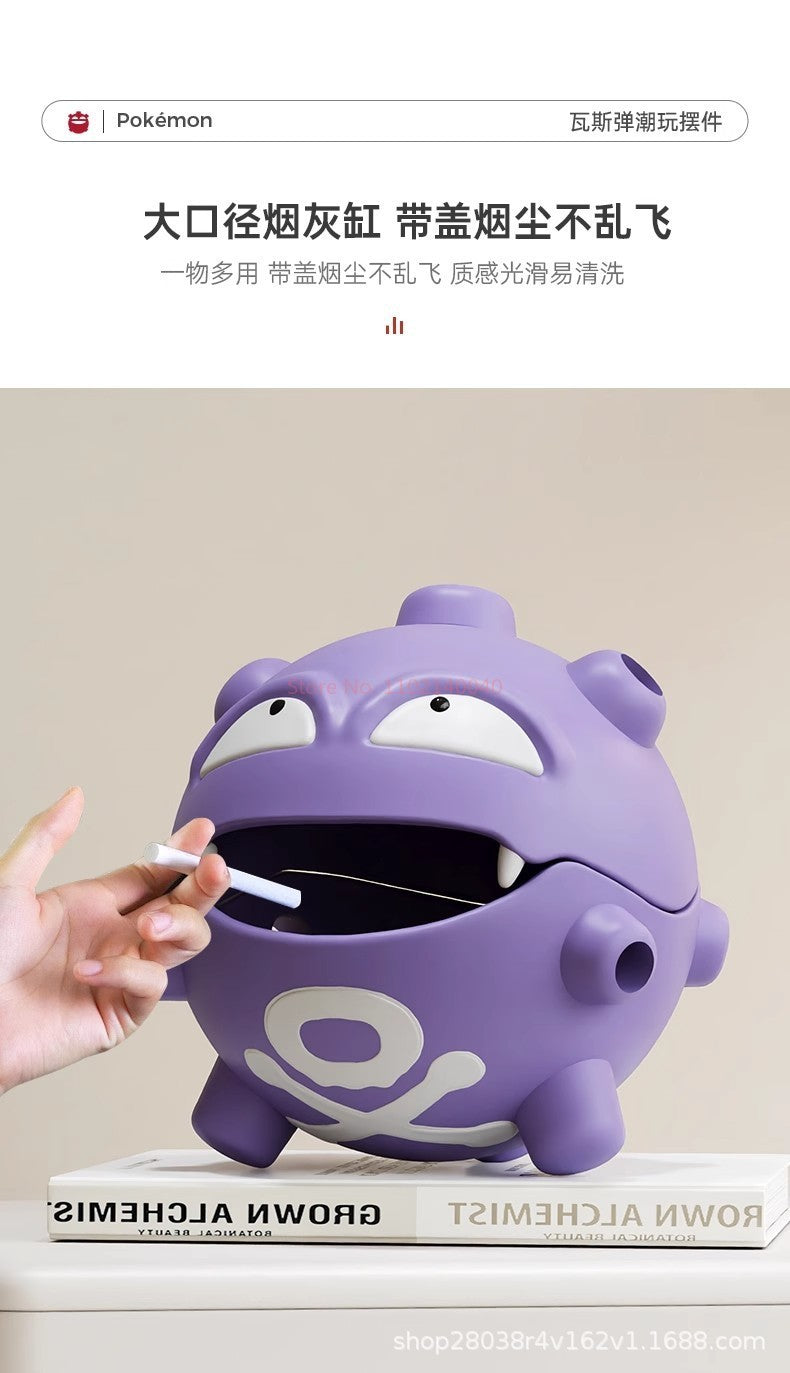 Cartoon Koffing Mosquito Coil Tray Anime Gastly Indoor Incense Holder Cute Bedroom Grimer Figure Desktop Car Decoration Gas Toy