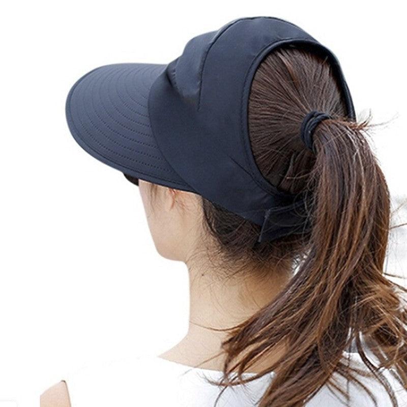 Summer Sun Protection Folding Sun Hat For Women Wide Brim Cap Ladies Beach Visor Hat Girl Holiday UV Protection Sun Hat