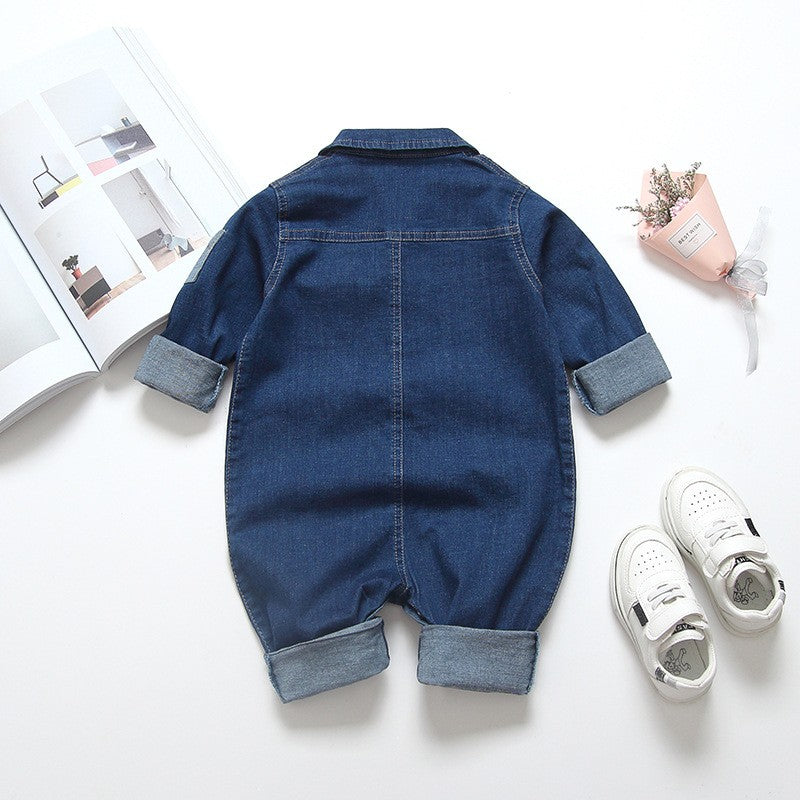 IENENS Baby Rompers Newborn Jumpsuits Clothes Denim One-pieces 0-18 Months Boy Girl Soft Suits Kids Clothes