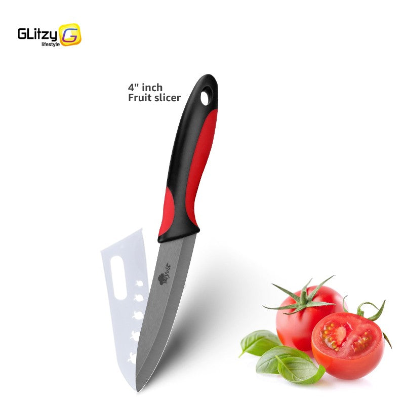 Kitchen Chef Knife Rustproof Fruit Paring Knife Ceramic Knife Household Utility Vegetable Slicing Knives Sharp Black Blades Cook