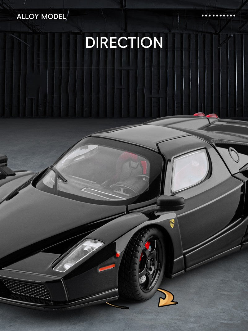 1:24 Enzo Sports Car Alloy Scale Car Model Diecast Metal Miniature Car Model Sound?Light Children Toy Car Vehicles Gifts