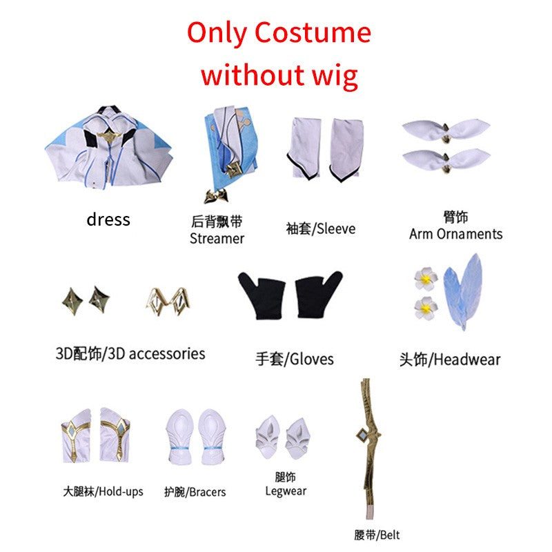 High Qualiy Lumine Cosplay Costume Wig Hair Game Impact Character Traveler for Women Cosplay Anime Events Role Play Dress