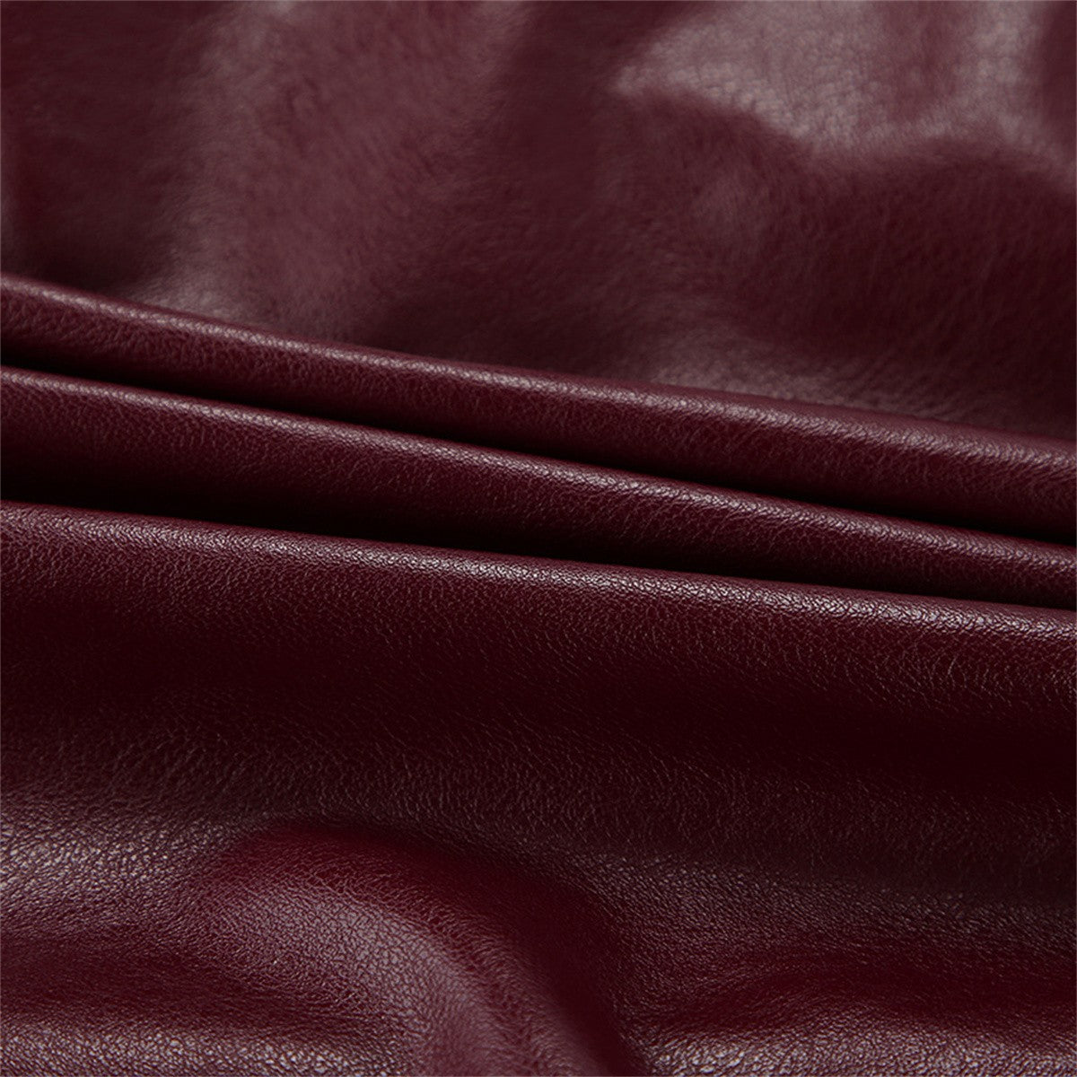Women Vintage Wine Red Faux Leather Jakcet Fashion Outerwear Zipper Lapel Pu Coats Autumn Winter Streetwear Ladies Short Tops