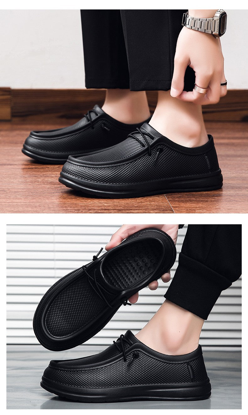 Hotel Chef Shoes Four Season soft sole Anti-skid Oil-proof Men Plus Size Kitchen work shoes Garden Shoes Labor Shoe Fishing Shoe