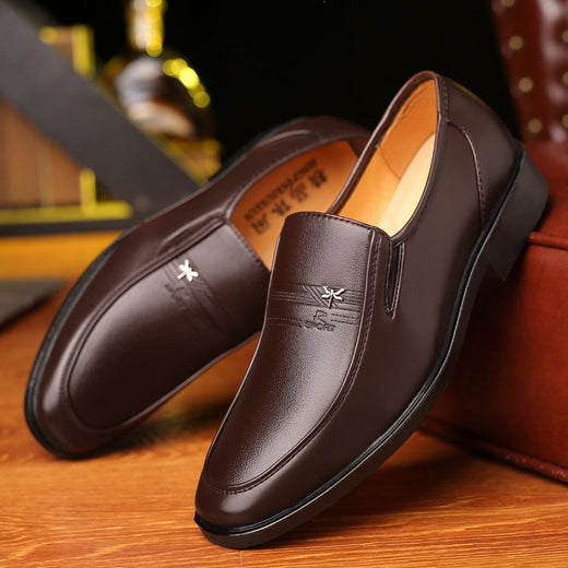 Leather Shoes Men's Business Shoes Luxury Brand Loafers Dress Moccasins Breathable Slip on Black Driving Shoes Male Formal Shoes