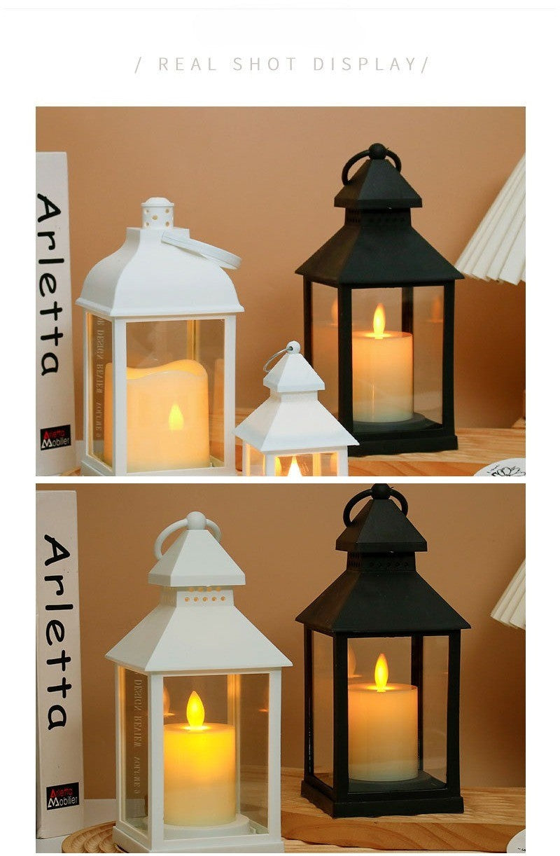 Portable LED Candle Lamps Camping Horse Tent Lanterns Outdoor Garden Desk Holiday Atmosphere Retro Night Light Decorative Lamps