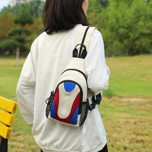 New outdoor leisure multifunctional single shoulder crossbody bag with large capacity Oxford cloth men's chest bag