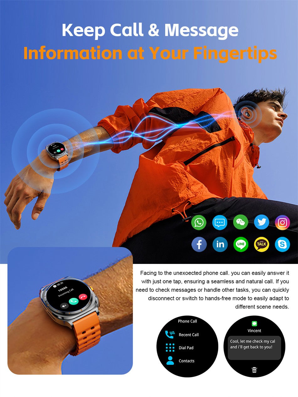 Bluetooth Call IP68 Waterproof 2025 New Upgraded 2-in-1 TWS Bluetooth Earphones Smart Watch For Men and Women Sports Smartwatch