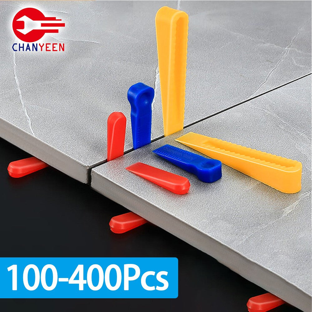 100-400Pcs Reusable Tile Leveling System Position Clips Ceramic Spacers Wedge for Wall Floor Fixing Gap Construction Tools