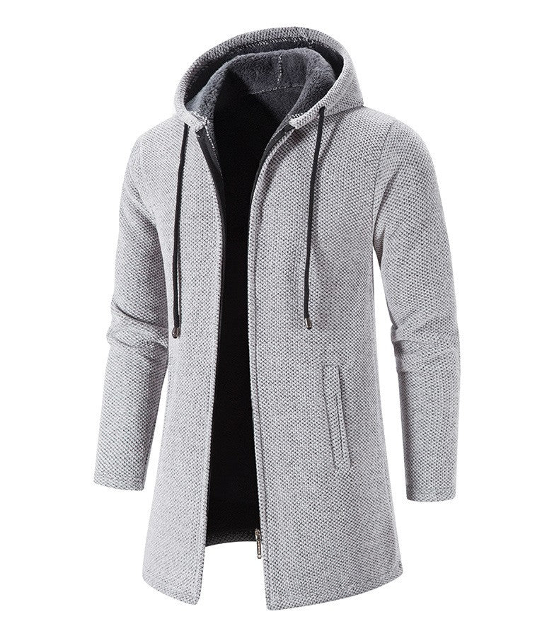 2025 New Autumn Men's Long Sleeve Sweatshirts for Men with Zipper Hooded Mens Oversize Winter Top Jacket Coat Warm Streetwear