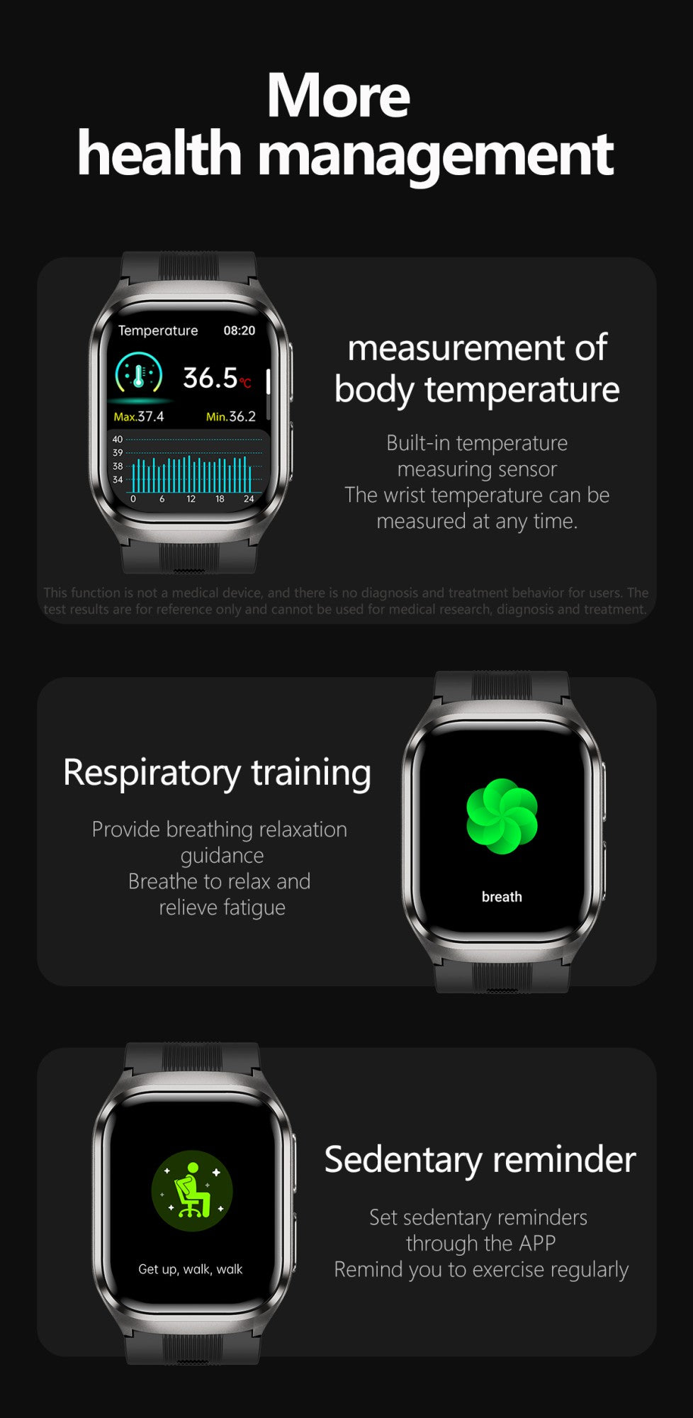 2025 New Nursing Grade Air Bag Smart Watch Men Blood Fat ECG+PPG Blood Pressure Broadcast NFC HD BT Call Health SmartWatch Woman