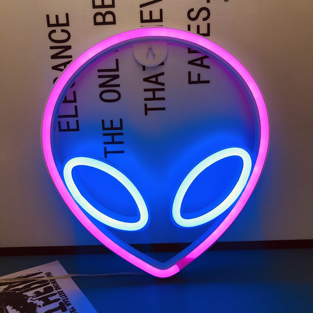 USB/Battery LED Neon Lights Sign for Wall Art Decor Heart Gaming Bar Bedroom Decoration Hanging Neon Sign Party Alien Night Lamp