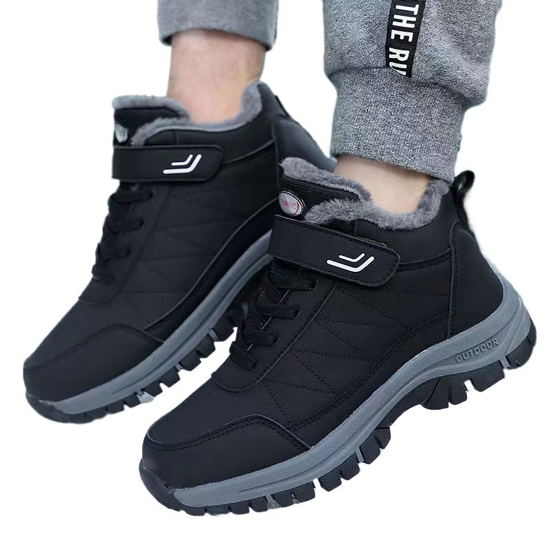 Winter velvet men's shoes Top Quality Casual Snow Boots Waterproof Warm Men boots Outdoor male Trekking Sneaker Botas Zapatos