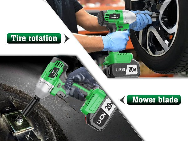 3-IN-1 Electric Wrench with High Torque 430Nm Brushless Electric Wrench for Car Maintenance Tools Cordless Wrench 20V Electric