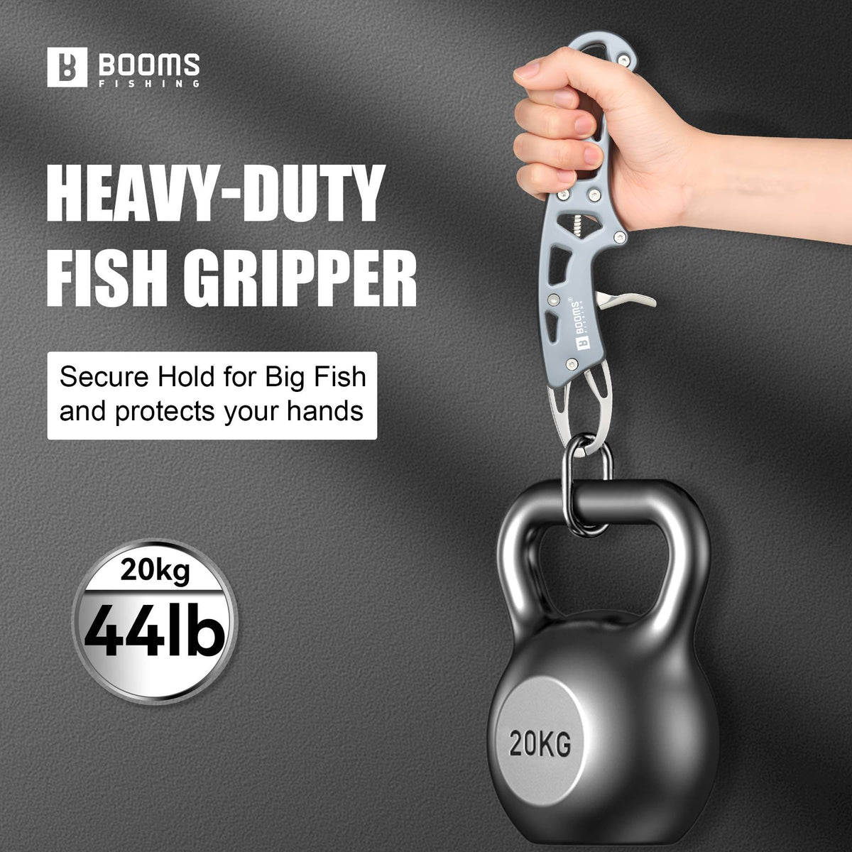 Booms Fishing Aluminum Alloy New Fishing Grip Pliers Fishing Lip Gripper Fish Plier Hand Grip Fishing Accessories