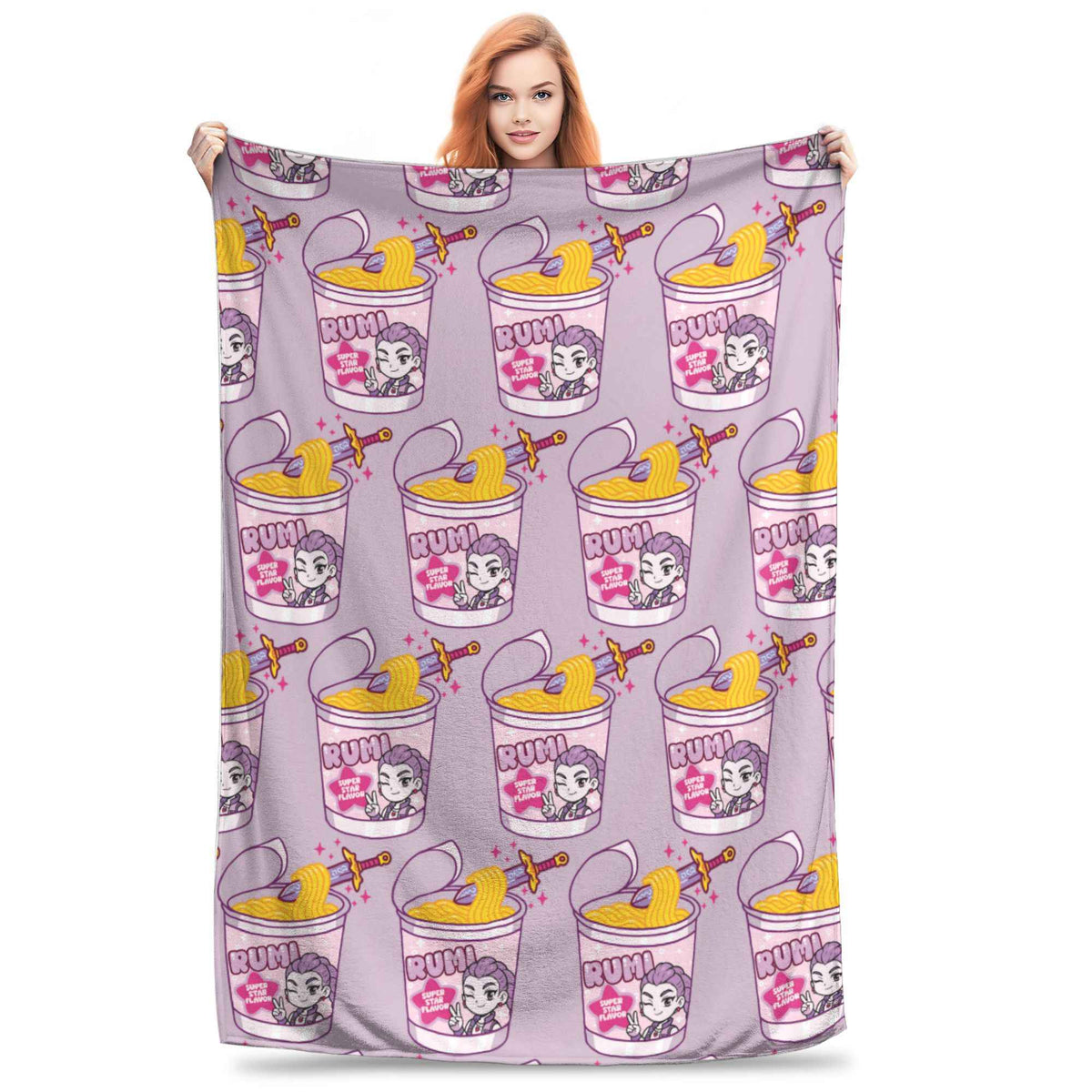 Huntrix Zoey Rumi Mira Blanket Cover Flannel KPop Demon Hunters Lightweight Throw Blankets for Outdoor Travel Bed Rug