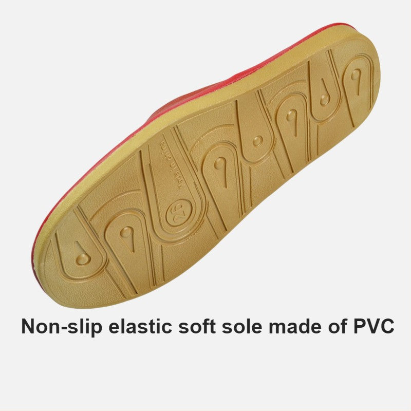 Big sizeGenuine Cow Leather Slippers Homes in indoor slipper Spring Autumn men women elderly non-slip casual single Slides shoes