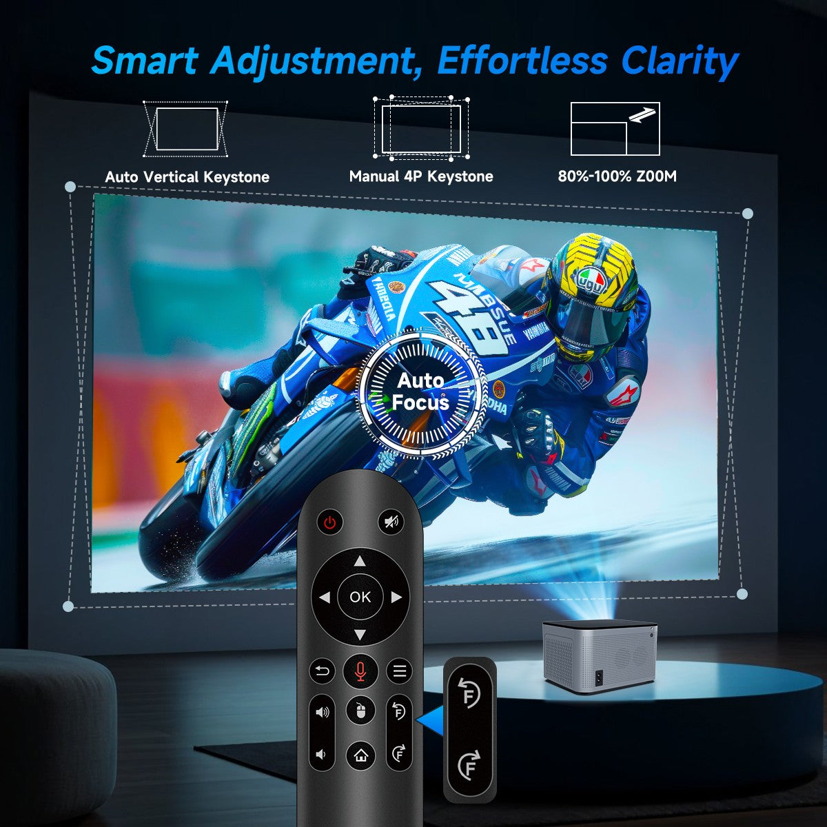 Magcubic Android 11 4K Smart Projector 580ANSI 1920*1080P Full HD Wifi6 BT5.0 Allwinner H713 Voice Control Home Cinema Theater