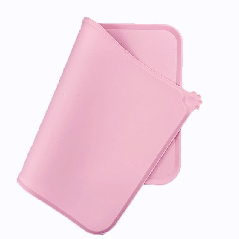 Silicone Pet Food Mat Non-Slip Dog Bowl Mat Waterproof For Dogs Cats Food Water Feeding Mat Anti-Spill Winter Floor Protect