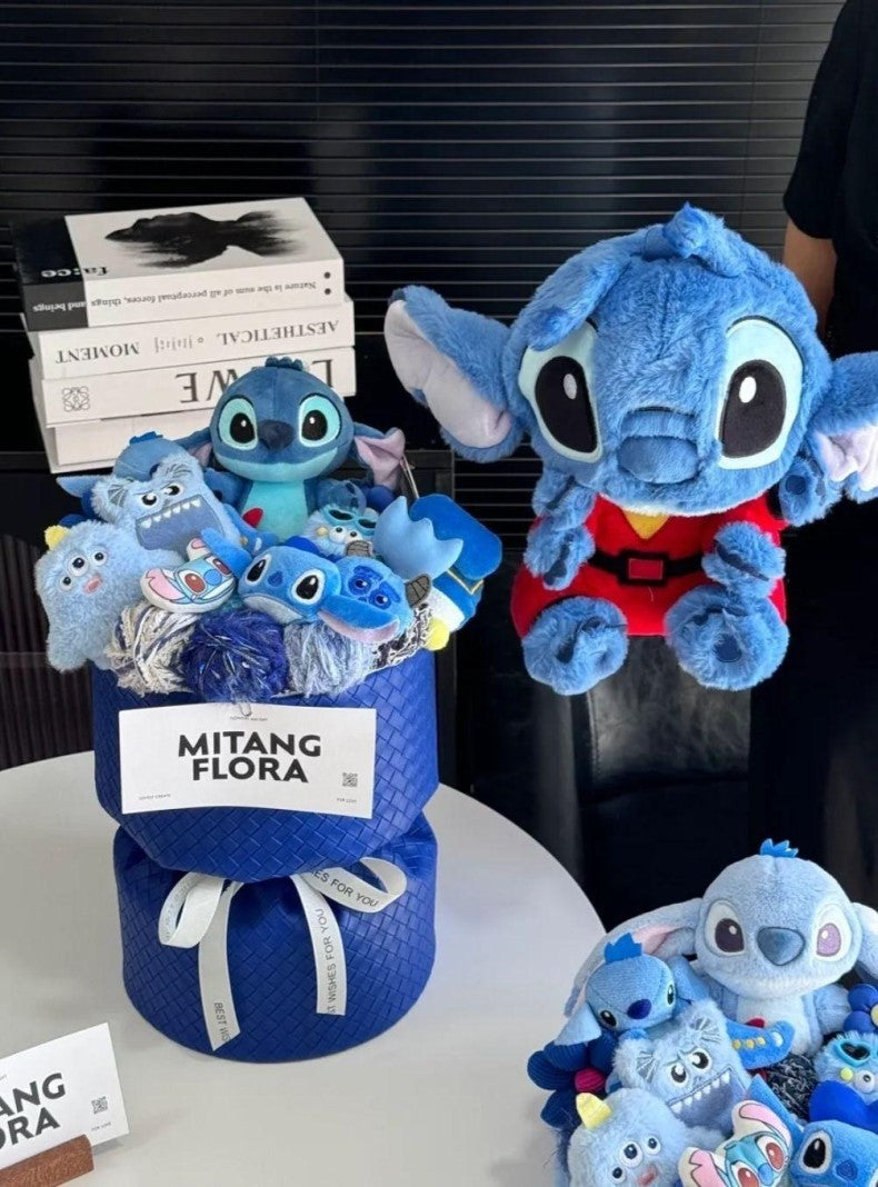 Disney Cartoon Lilo & Stitch Girls Creative Dolls Bouquet Valentine's Day Gifts To Friends with High-Pretty Birthday Gifts