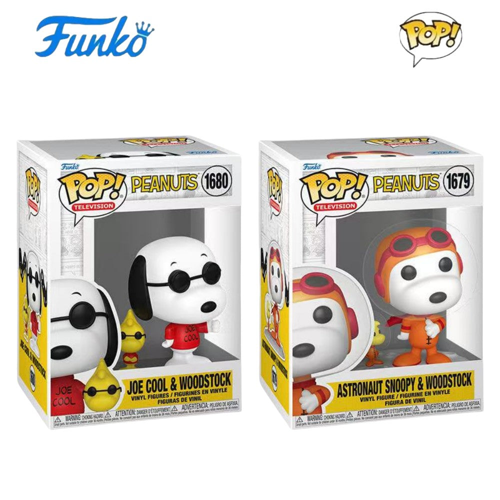 Funko Pop Snoopy Beagle Scouts Series Action Figure Anime Woodstock Astronaut Joe Cool Model Toys Limited Edition Figures Gifts