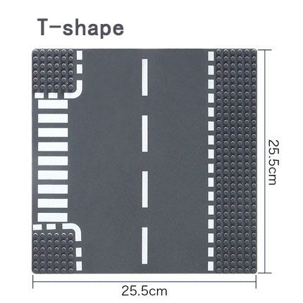 City Road Street Baseplate Straight Crossroad Curve T-Junction Building Blocks Base Plate 32*32 Compatible All Brands City