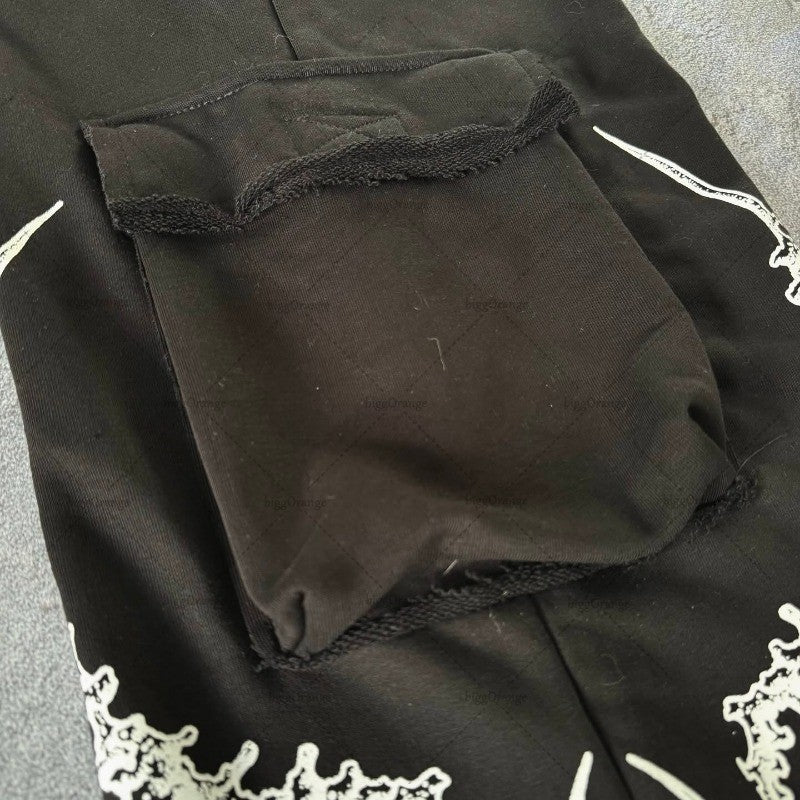 2025 High Street Trend Punk Hip-hop Fashion Loose Trousers Men Retro Harajuku Y2K Versatile Oversized Casual Pants Women