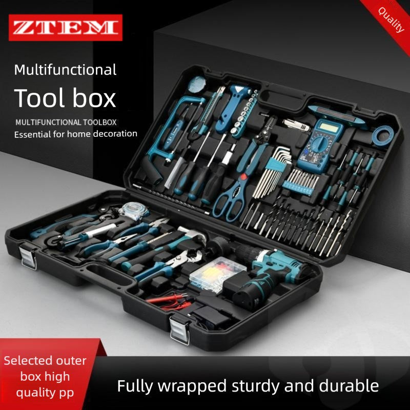 High-power Electric Drill Power Tool Sets Automotive Tools Multifunctional Repair Combination Tools Auto Repair Toolbox Kit