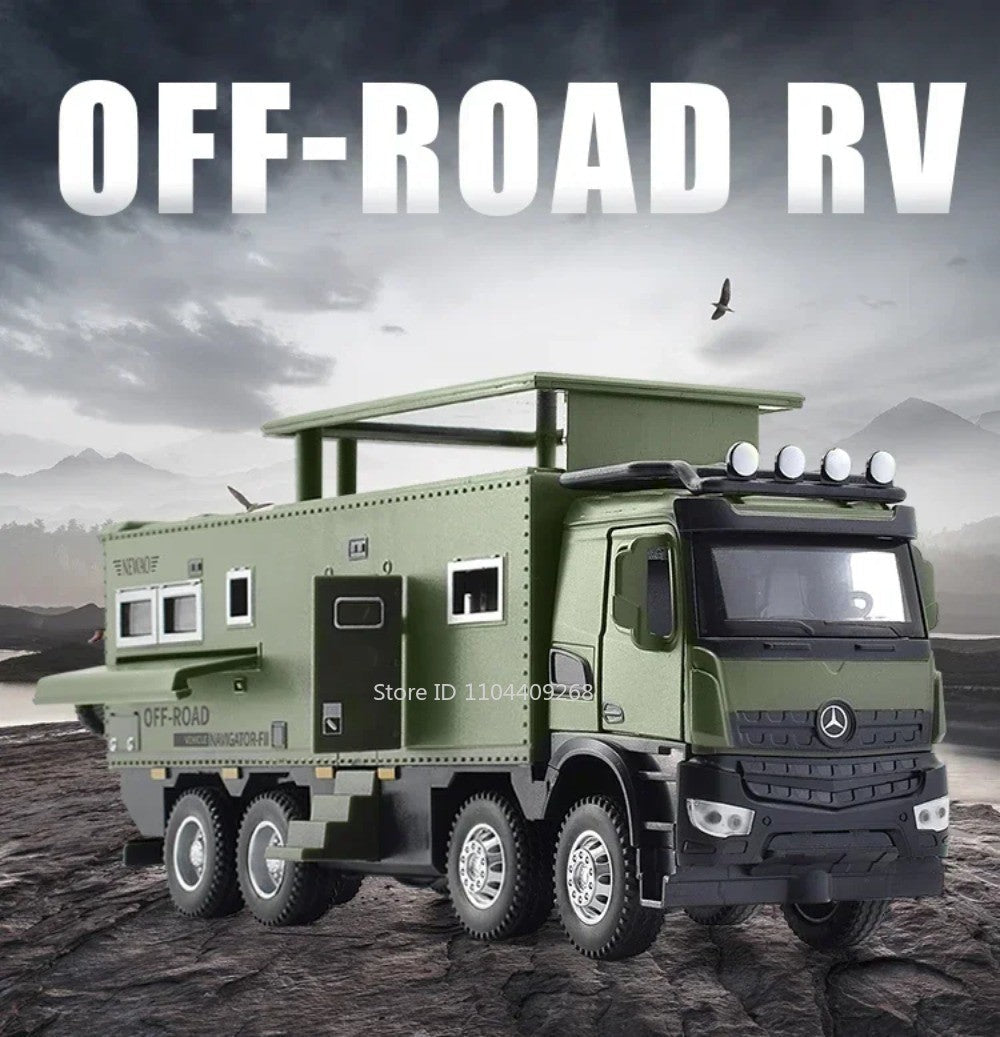 1:24 NOMADISM Raptor F150 RV Alloy Model Car Toy Metal Diecast Miniature Off Road Vehicle Models Sound Light Toys For Kids Gifts
