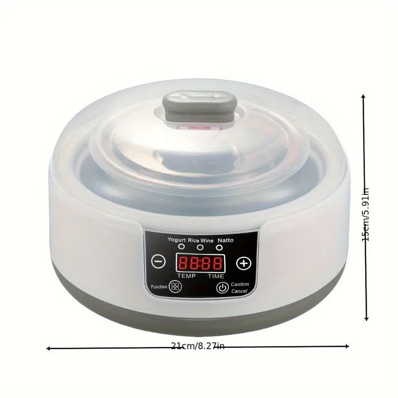 Automatic Yogurt Maker Constant Temperature Household Natto Maker Low Noise Multi-Function Yogurt Machine for Home Kitchen 1.2L